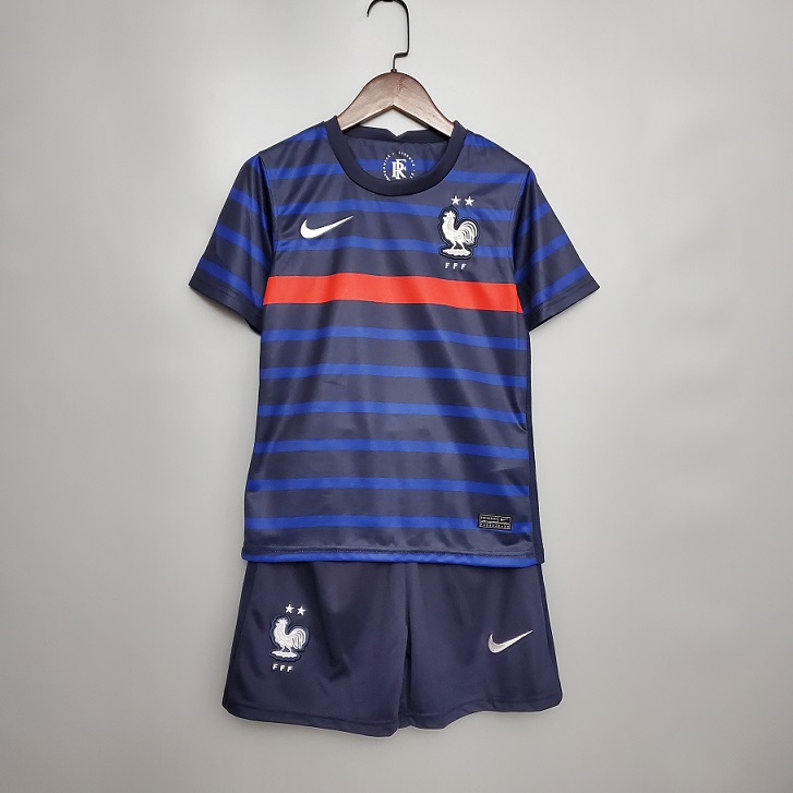 Kids-France 2020 European Cup Home Soccer Jersey